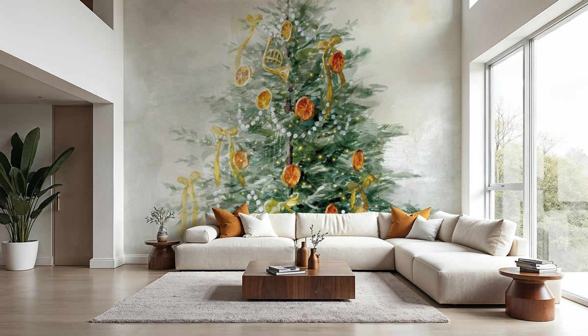 Vintage Holiday II Mural Wallpaper - room preview 03