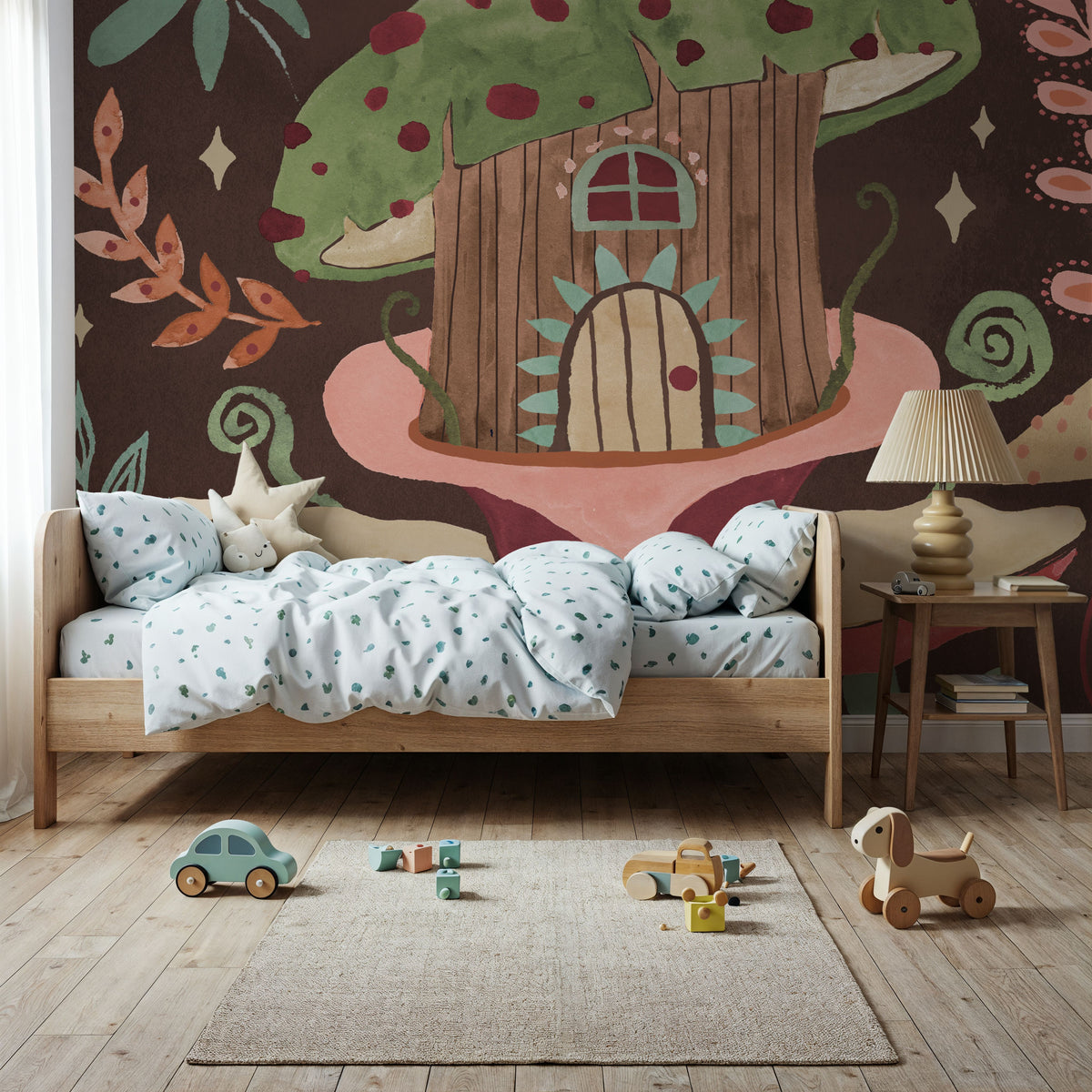 Floralscape Fairies IV Dark Mural Wallpaper - room preview 03