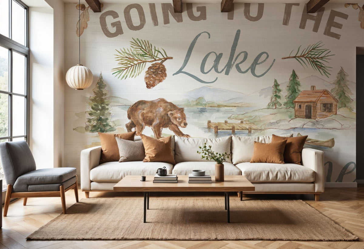 Lake Retreat VII Mural Wallpaper - room preview 03