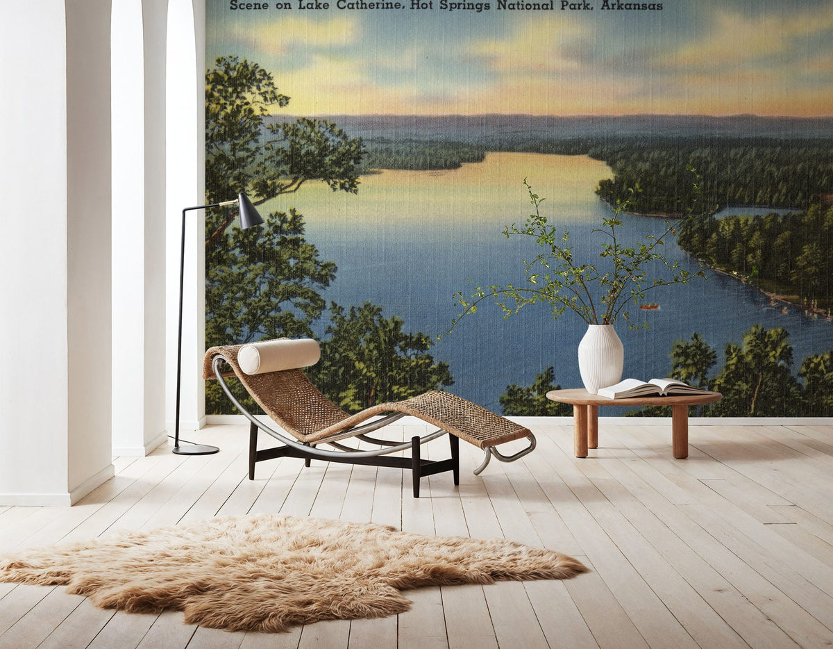 Greetings From Catherine Lake Mural Wallpaper - room preview 03