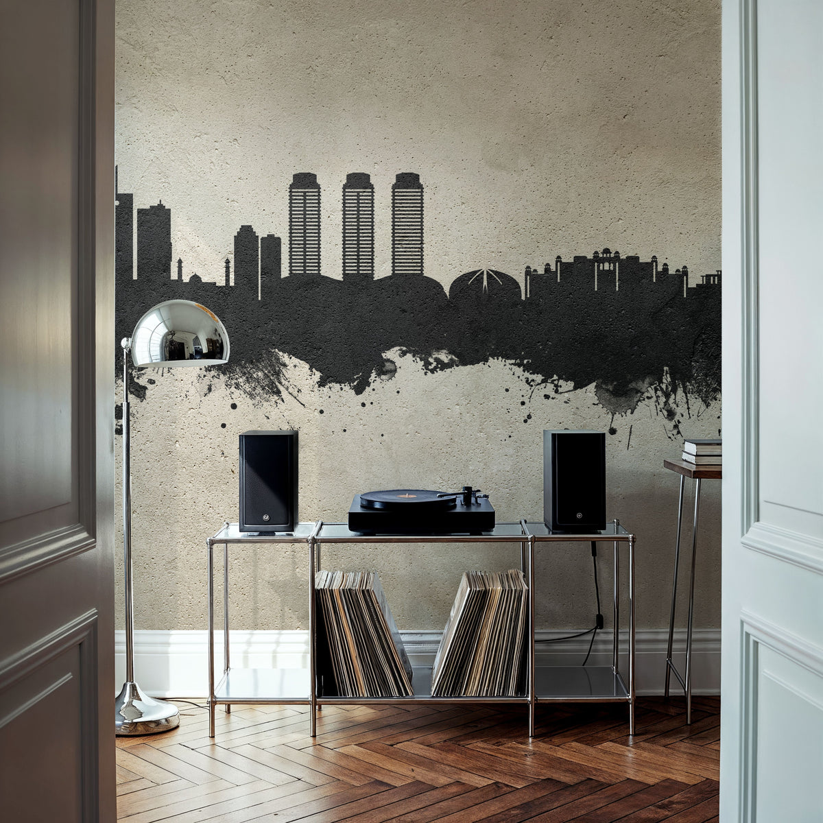 Islamabad Pakistan Skyline Concrete Mural Wallpaper - room preview 03