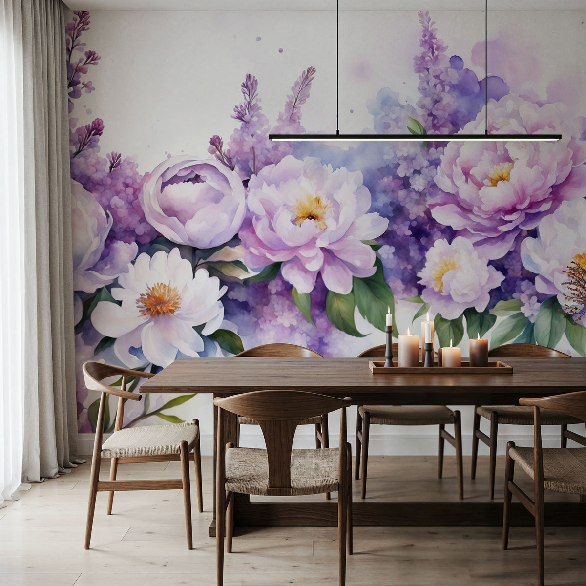 Peony Melody Bright Mural Wallpaper - room preview 03