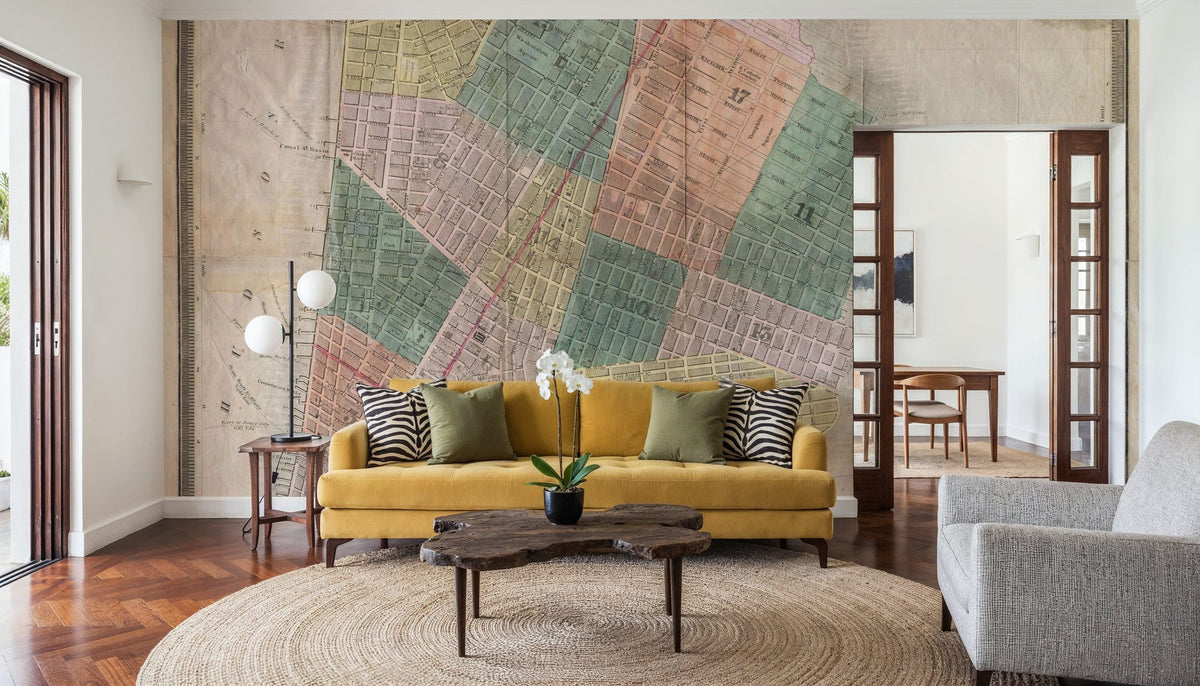 Dwellpaper Burr's New York City Map 1835 Mural Wallpaper image 3