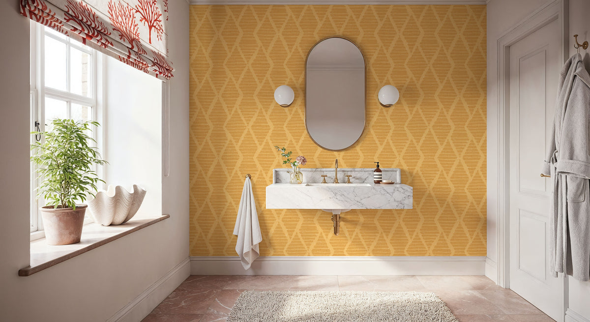 Harvest Time Yellow Mural Wallpaper - room preview 03