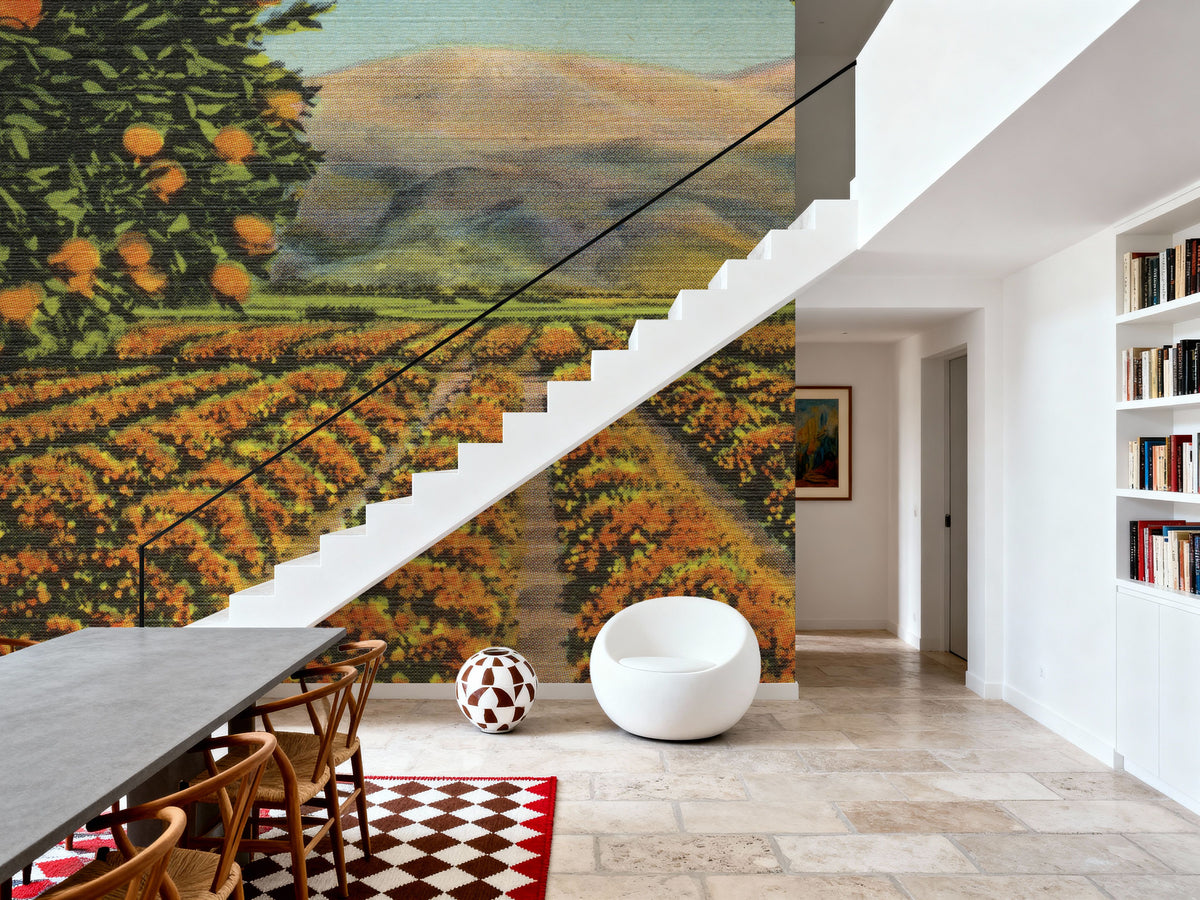 Greetings From Oranges Mural Wallpaper - room preview 03