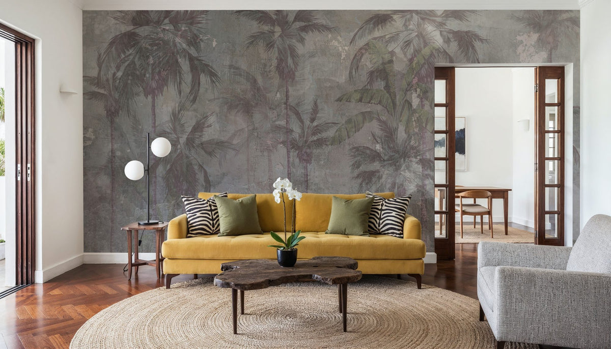 Vintage Palms Mural Wallpaper - room preview 03