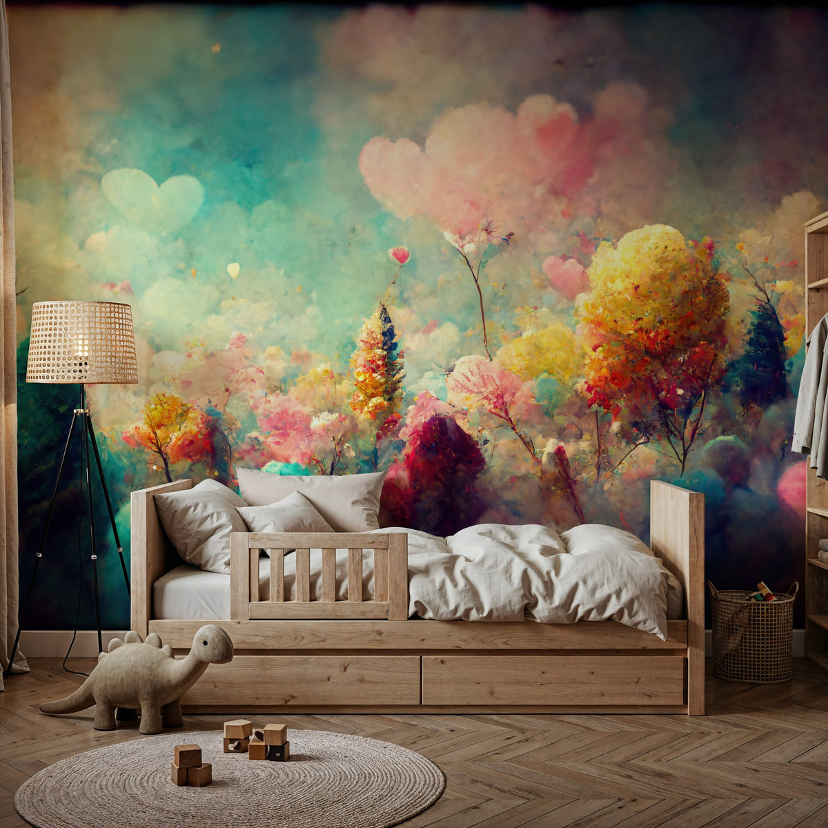 Kids Room Wallpaper Mural – Children Wall Mural – Fantasy Landscape wall measurement