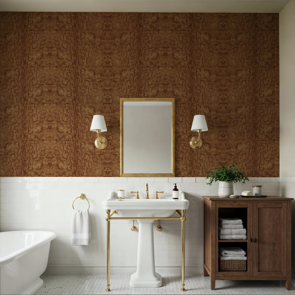 Burl Wood, Honey Mural Wallpaper - room preview 03