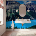 Mountain Turquoise Mural Wallpaper - room preview 03