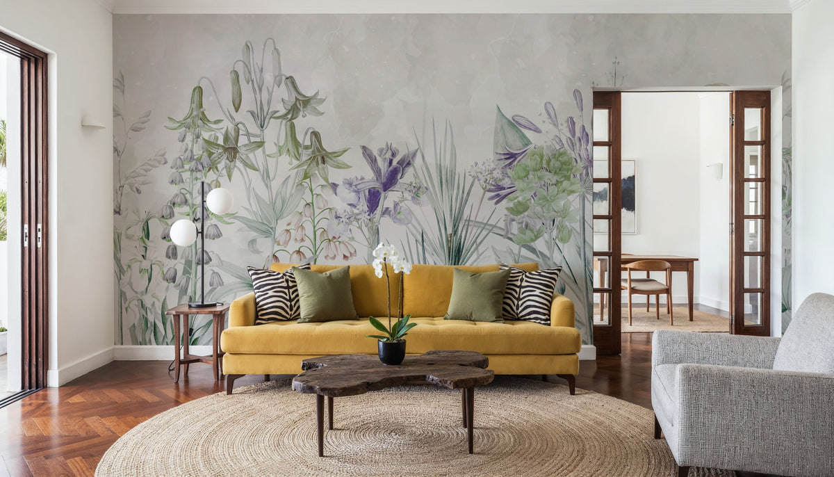 Field of Dreams Deep Purple Mural Wallpaper - room preview 03