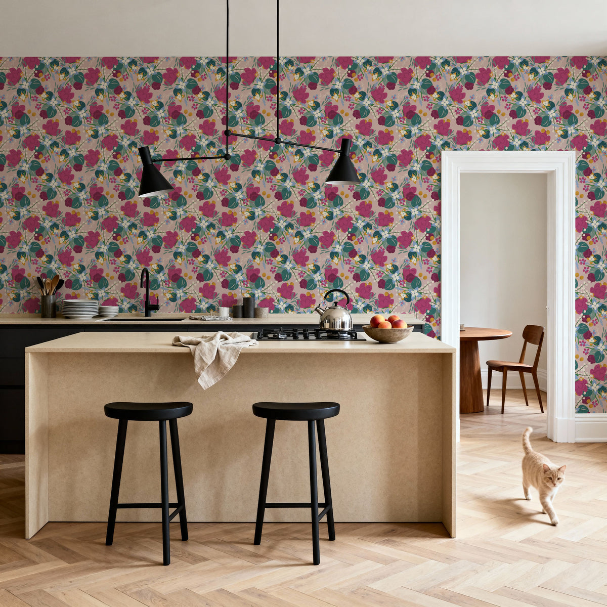 Flower Fluff Mural Wallpaper - room preview 03