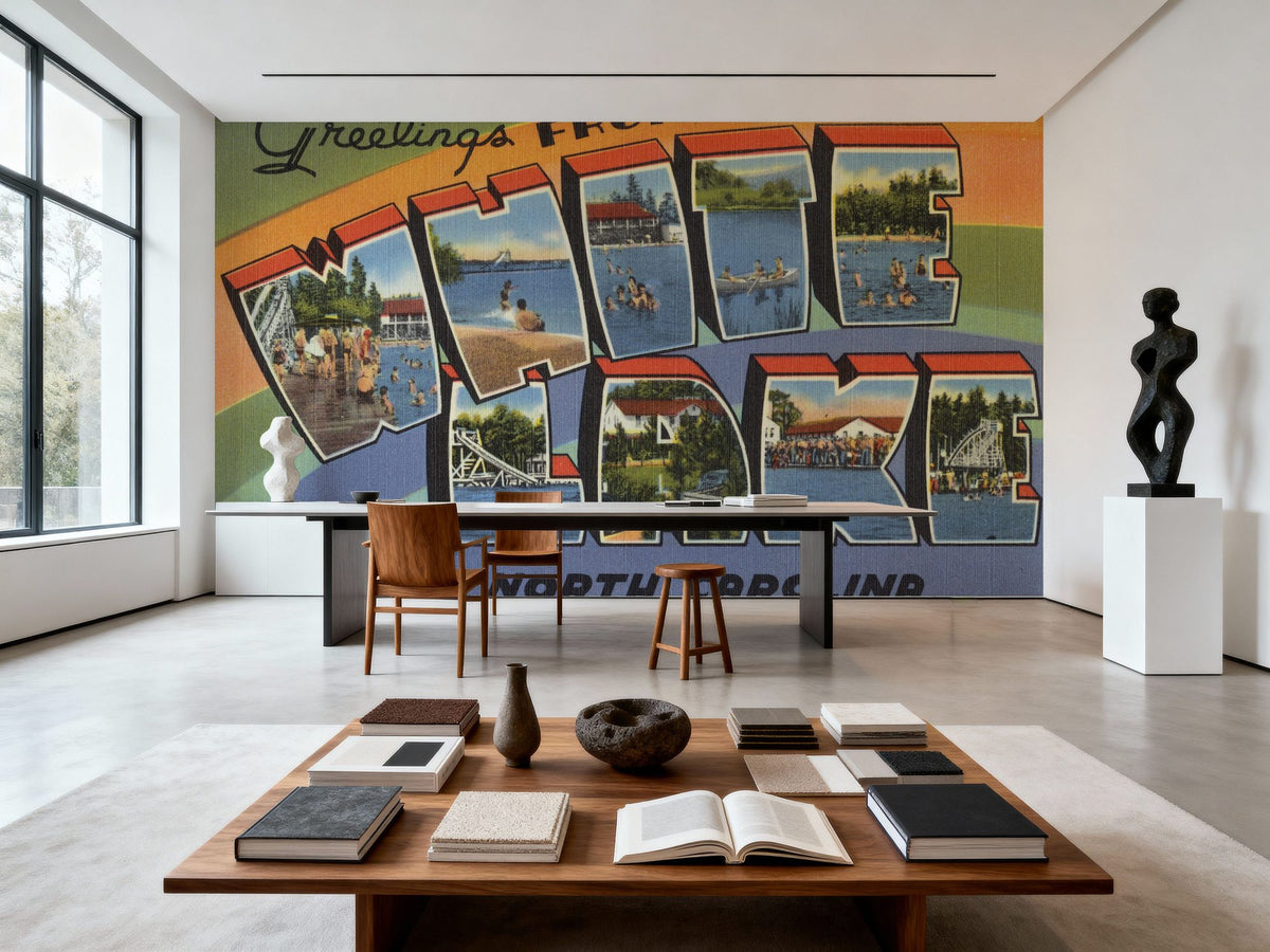 Greetings From White Lake Mural Wallpaper - room preview 03