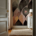 Dry Leaves, Rose Mural Wallpaper - room preview 03