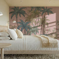 Palm Abode, Peach Mural Wallpaper - room preview 03