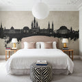 Weisbaden Germany Skyline Concrete Mural Wallpaper - room preview 03
