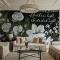 Moody Wildflowers Mural Wallpaper - room preview 03