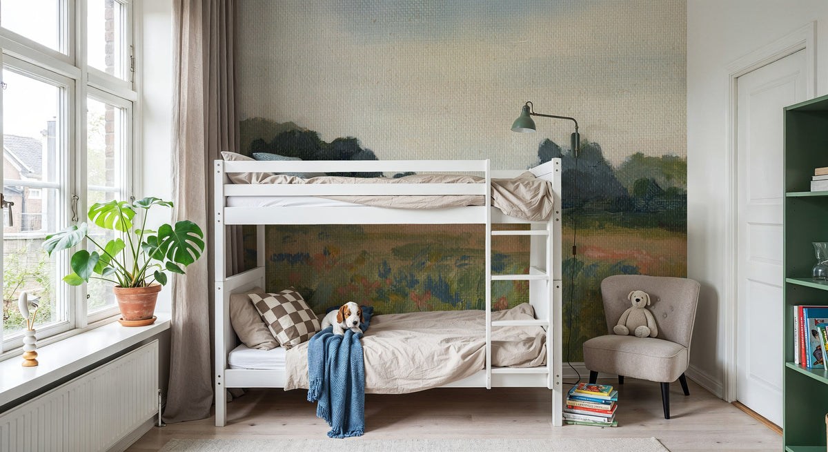 Blue Meadow Mural Wallpaper - room preview 03