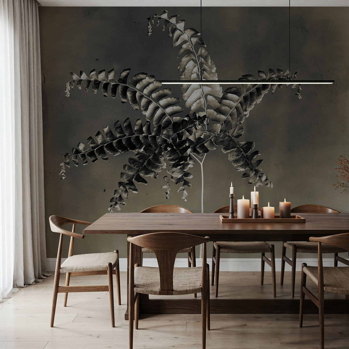 Glass Plate Botanical I Mural Wallpaper - room preview 03