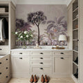 Tropical Forest Strolls Light Purple Mural Wallpaper - room preview 03