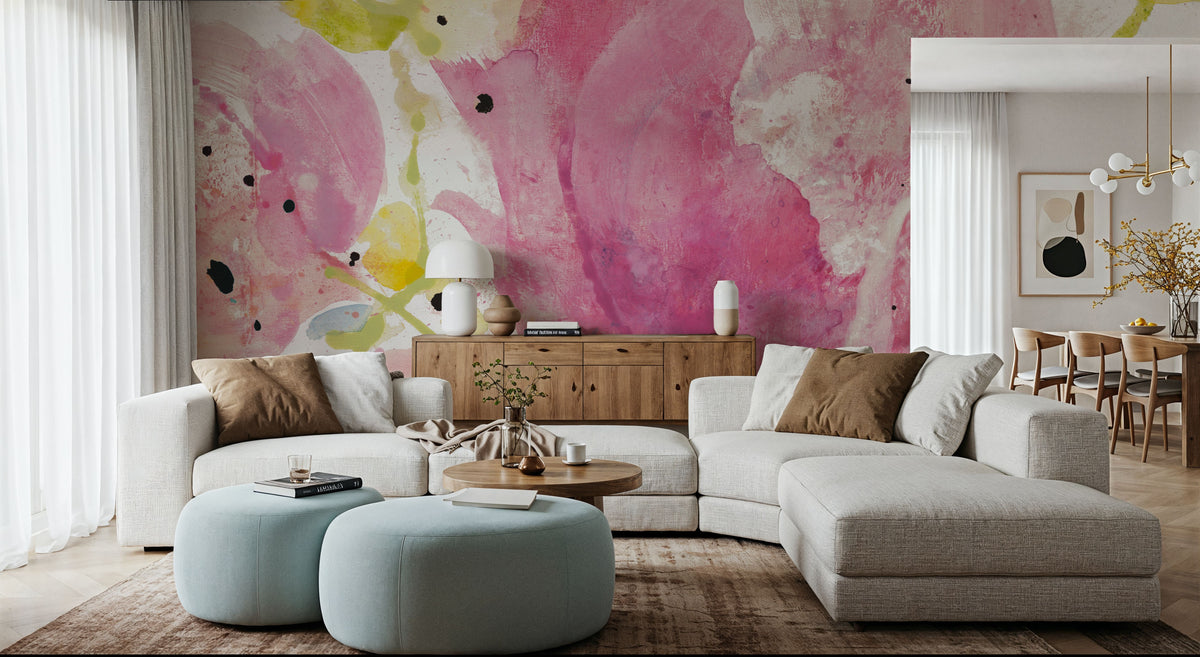 Spring Abstracts Florals II Mural Wallpaper - room preview 03