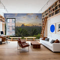 Tropical Sunset Vista Mural Wallpaper - Neutral Tone - room preview 03