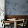 Transcendent Peony, Periwinkle Mural Wallpaper - room preview 03