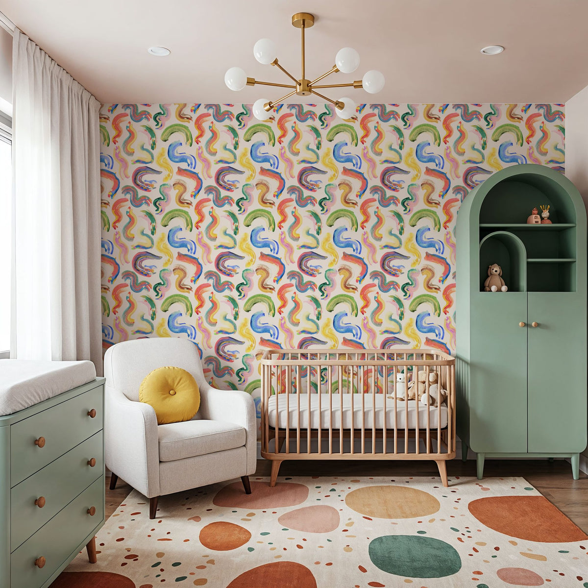 Twisted Rainbows Mural Wallpaper - room preview 03