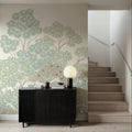 Overleaf Woodland, Light Green Mural Wallpaper - room preview 03