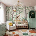 Nordic Forest Baby Animals Mural Wallpaper - room preview 03