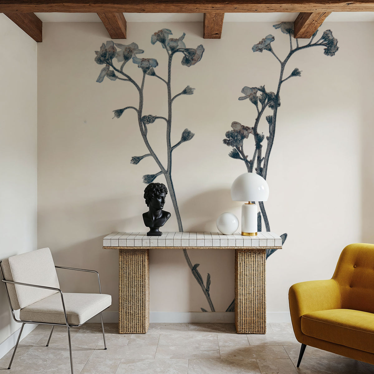 Field Journal Entry I Color Mural Wallpaper - room preview 03
