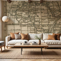 Old Africa Map Mural Wallpaper - room preview 03