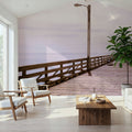 Tranquil Harbor Pier Mural Wallpaper - room preview 03