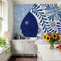 Coastal Chinoiserie II Mural Wallpaper - room preview 03