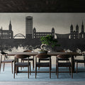Wuppertal Germany Skyline Concrete Mural Wallpaper - room preview 03