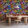 Meadow in Oil Pastel, Yellow Mural Wallpaper - room preview 03