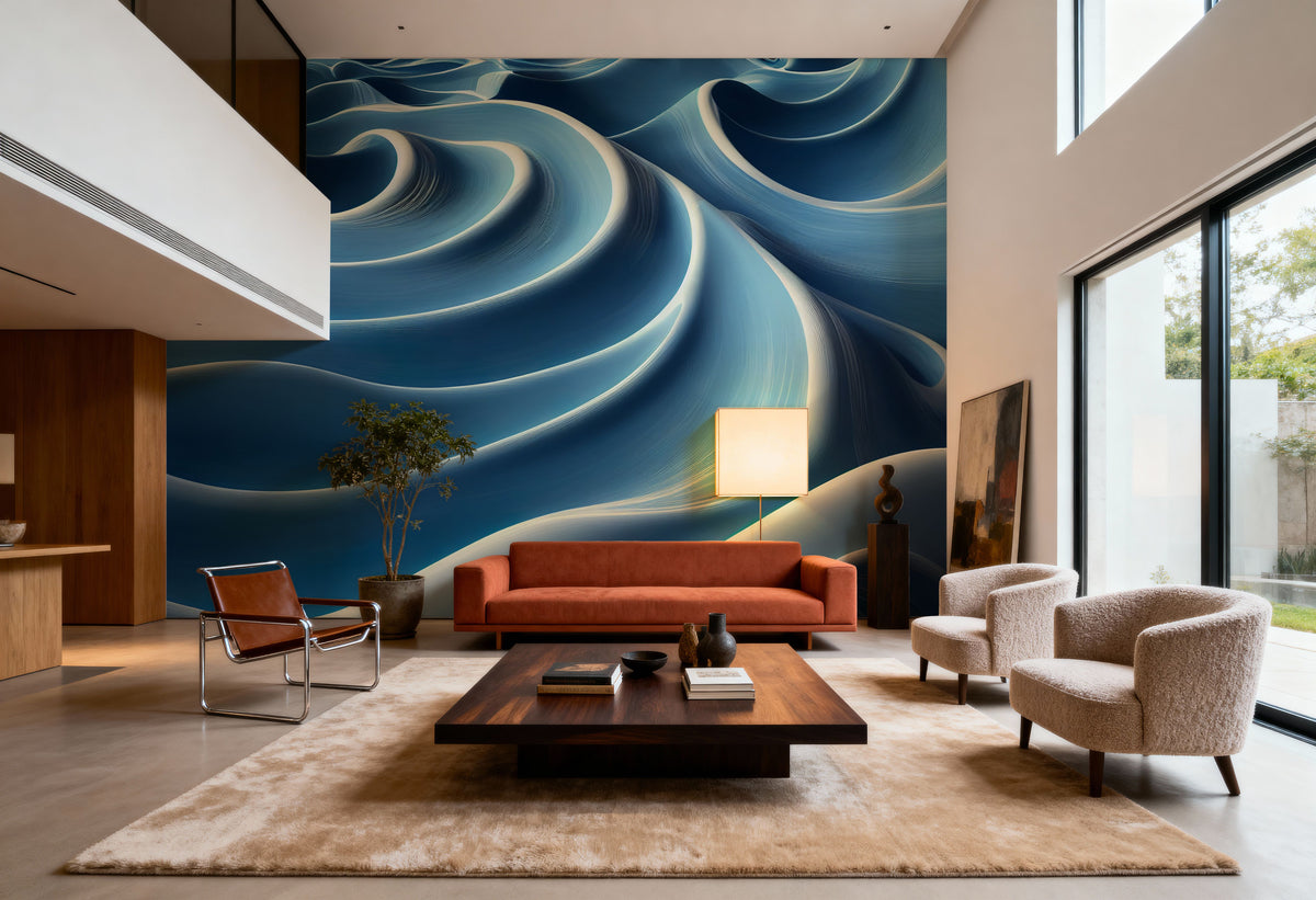 Soft Lines Mural Wallpaper - room preview 03