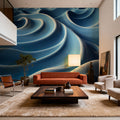 Soft Lines Mural Wallpaper - room preview 03