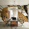 Leopard After Lunch Mural Wallpaper - room preview 03
