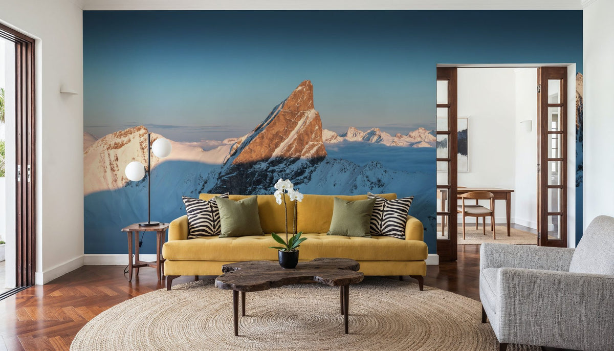Peak Sunset Panorama Mural Wallpaper - room preview 03
