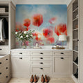 Poppies in a Field Mural Wallpaper - room preview 03
