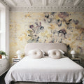 White Wash Hydrangea Mural Wallpaper - room preview 03