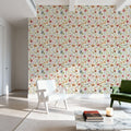 Time to Share Flowers White Mural Wallpaper - room preview 03