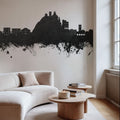 Monterosso Al Mare Italy Skyline Black & White Mural Wallpaper - room preview 03