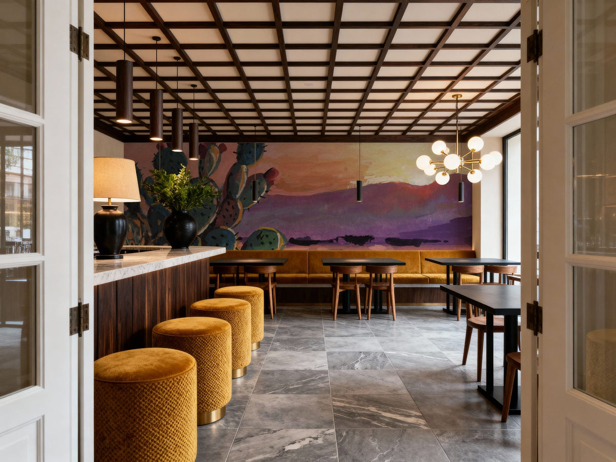 Cacti Sunset Mural Wallpaper - room preview 03