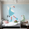 Ducks in the Snow III Mural Wallpaper - room preview 03