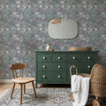 Floral Sparklers, Sage Mural Wallpaper - room preview 03