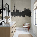 Toronto Canada Skyline Concrete Mural Wallpaper - room preview 03