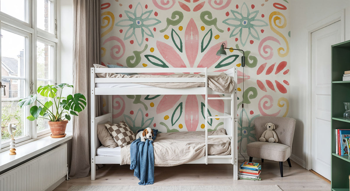 Wild Blooms VIII Mural Wallpaper - room preview 03
