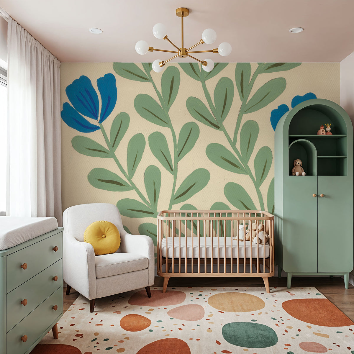 Botanical Bliss II Mural Wallpaper - room preview 03
