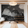 Kolob Canyons Black & White Mural Wallpaper - room preview 03